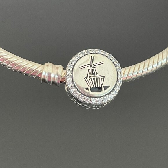 Pandora Holland Windmill Dangle Charm Travel Pendant - Picture 1 of 6